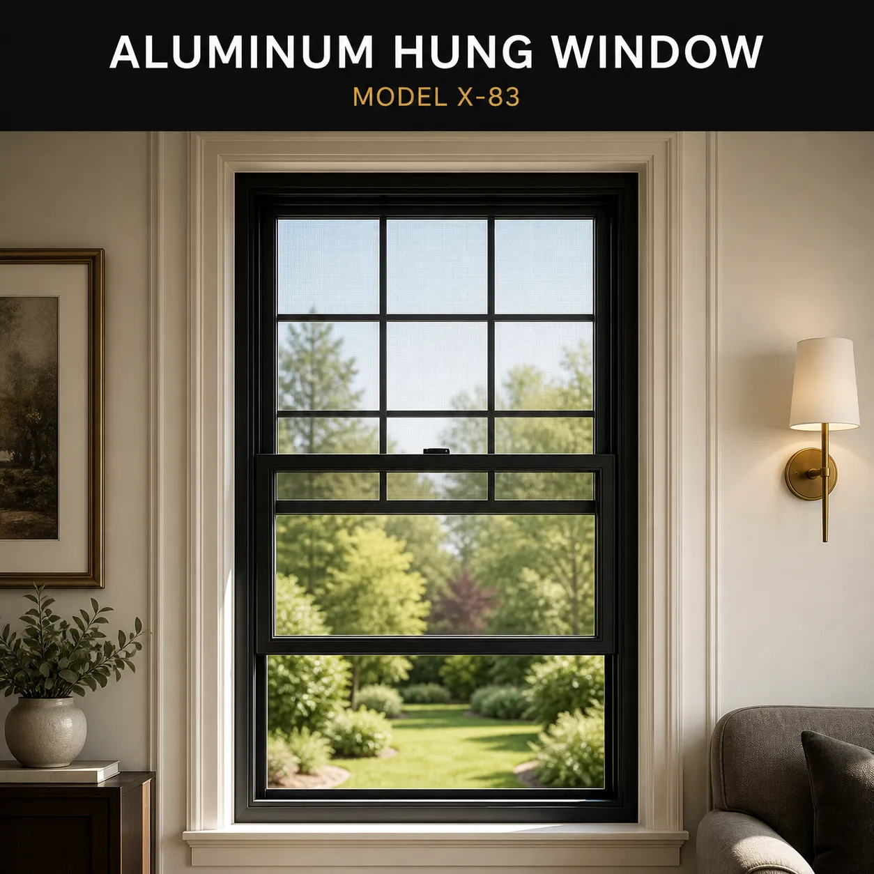 Custom aluminum hung window